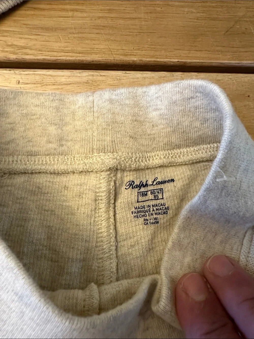 RALPH LAUREN french-rib cotton pullover & pant set